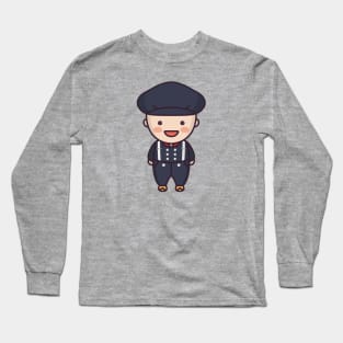 Cute Dutch Boy in Traditional Clothing Long Sleeve T-Shirt